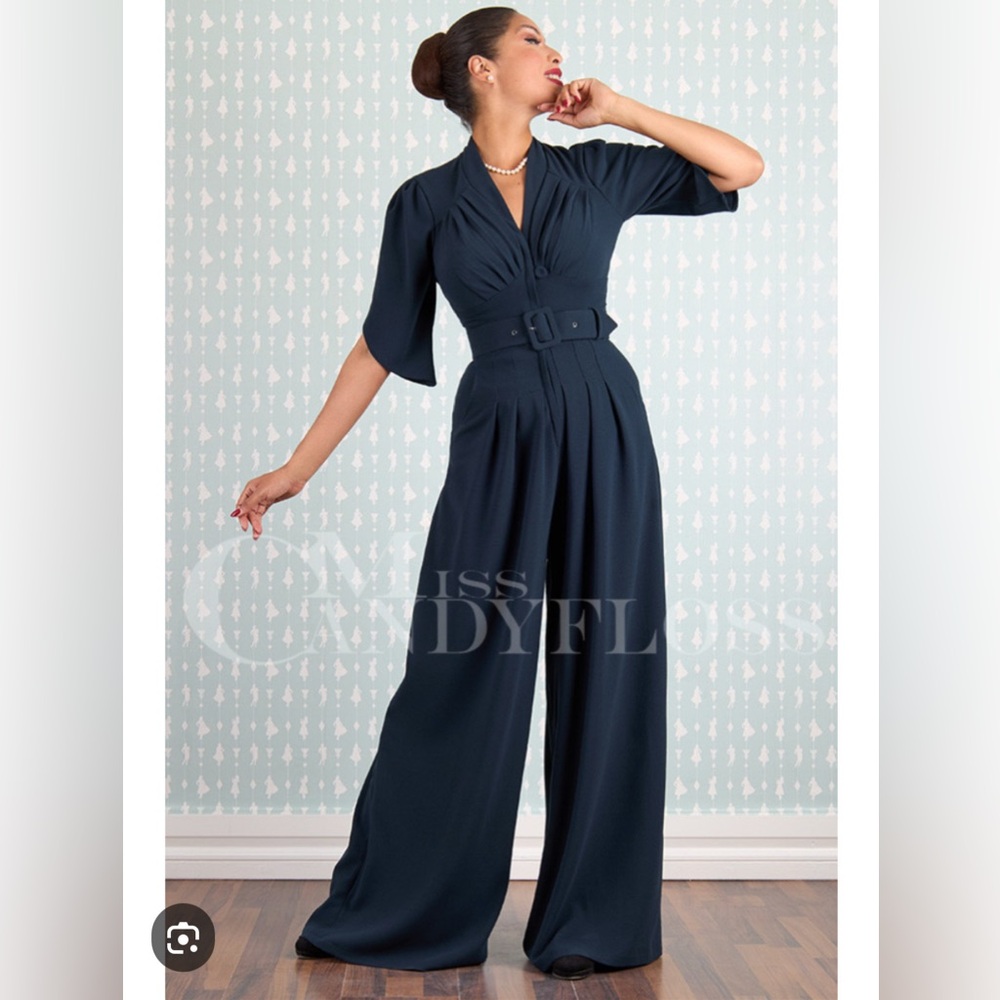 Navy Miss candy floss 1920s Jumpsuit